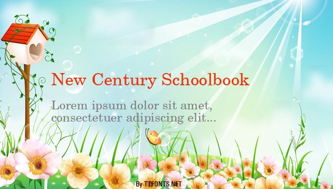 New Century Schoolbook example